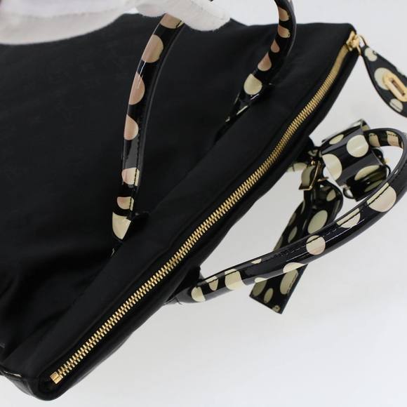 LOUIS VUITTON Vernis Dot Infinity Lockit MM Bag Black M40682 Auth ar9434B - Picture 6 of 16